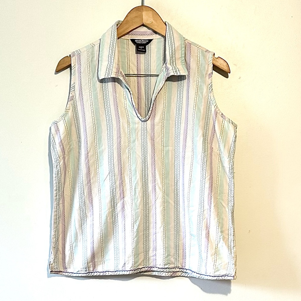 Vintage Woolrich Sleeveless Blouse Sz L